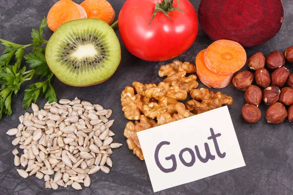 Böbrek sağlığı ve gut iltihabı için en iyi besleyici gıda. Kaynak vitaminleri olarak sağlıklı yeme — Stok fotoğraf