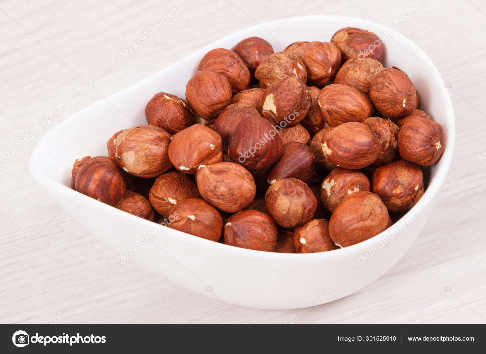 Healthy hazelnuts containing vitamin, minerals and acids, nutritious