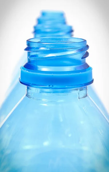 Used plastic bottles of mineral water. Environmental protection concept — Stock Photo, Image