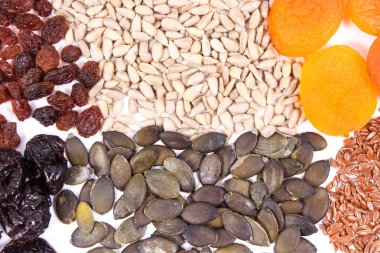 Farklı malzemeler demir, vitaminler, doğal mineral ve lif, içeren sağlıklı beslenme besleyici