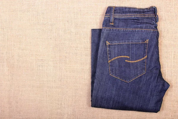 Coppia Pantaloni Jeans Iuta Iuta Abbigliamento Femminile Posto Testo Iscrizione — Foto Stock