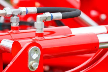 Endüstriyel hidrolik ve pnömatik makinenin tetikleyicisi. Makine ve teknoloji.