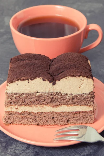 Tasty Tiramisu Cake Black Coffee Dessert Different Occasions Delicious Dessert — Stock Photo, Image