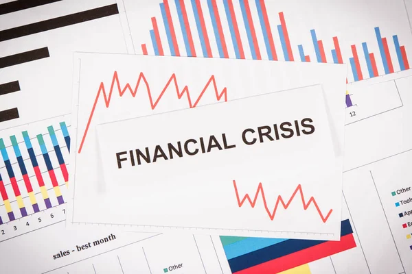 Grafici Ribasso Che Rappresentano Crisi Finanziaria Causata Dal Coronavirus Covid — Foto Stock