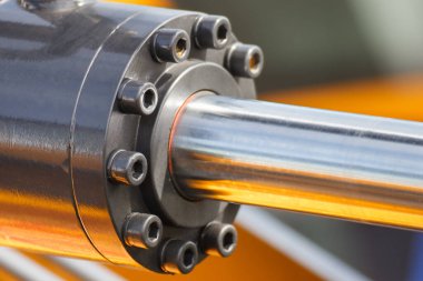 Endüstriyel hidrolik ve pnömatik makinenin tetikleyicisi. Makine ve teknoloji.