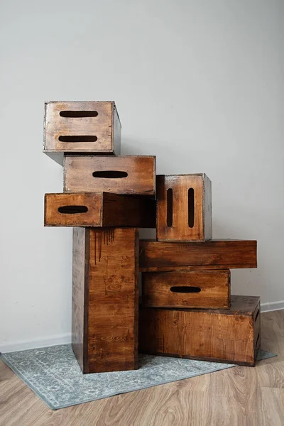 Decorative Boxes Stacked Stacked Top Each Other — Stock Photo, Image