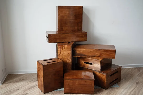 Decorative Boxes Stacked Stacked Top Each Other — Stock Photo, Image