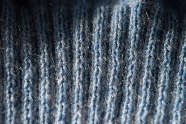クローズアップ トップビュー ニットラインとパターンの毛糸でテクスチャ編み物パターン — ストック写真