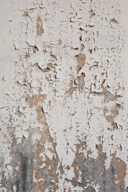 Yüzeyde soyulmuş boya, eski beyaz boya dokusu, soyut arkaplan