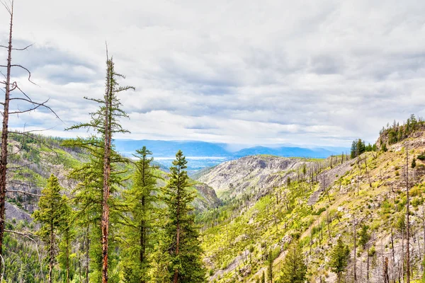 Scenic Myra Canyon Med Utsikt Över Okanagan Bassängen Myra Bellevue — Stockfoto