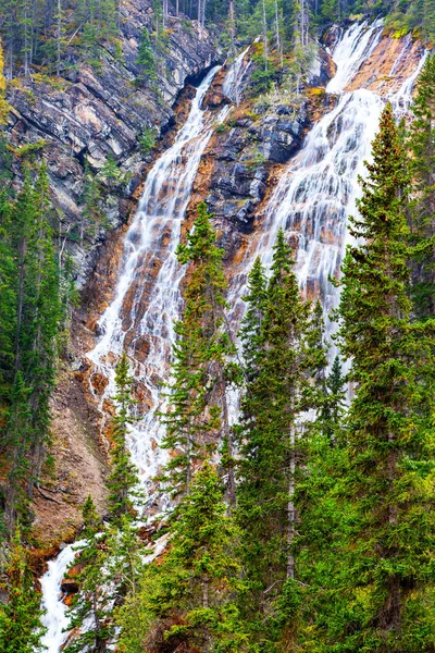 Grassi Göller Şelale Alberta Kanada Rocky Dağları Canmore Yakınındaki Kananaskis — Stok fotoğraf