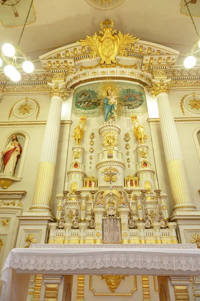 Ciudad Quebec Canadá Ago 2012 Altar Famosa Iglesia Notre Dame —  Fotos de Stock
