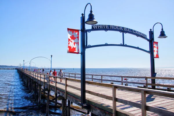 Historické Pier v bílém Rock, Britská Kolumbie, Kanada — Stock fotografie