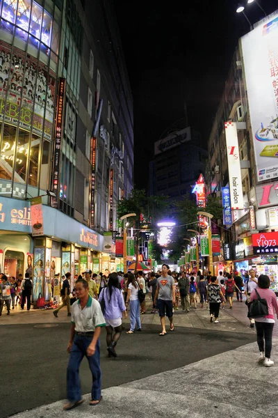 Popüler Taipei Ximending Gençlik Alışveriş Bölgesi — Stok fotoğraf