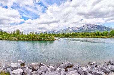 Alberta Kanada Rockies Canmore's Bow River Trail