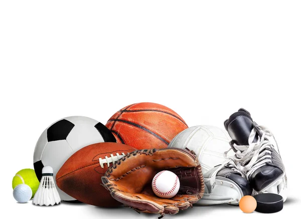 Sports Equipment For All Seasons Isolated on White Background — Stock Photo, Image