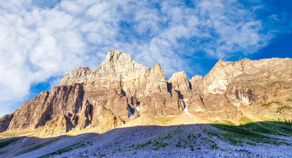 Morning Sun Light Majestic Panorama Ridge Mount Babel Consolation Lakes — Stock Photo, Image