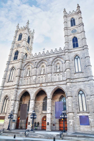 Historic Notre Dame Basilica Montreal Quebec Canada National Historic Site — Stock Photo, Image