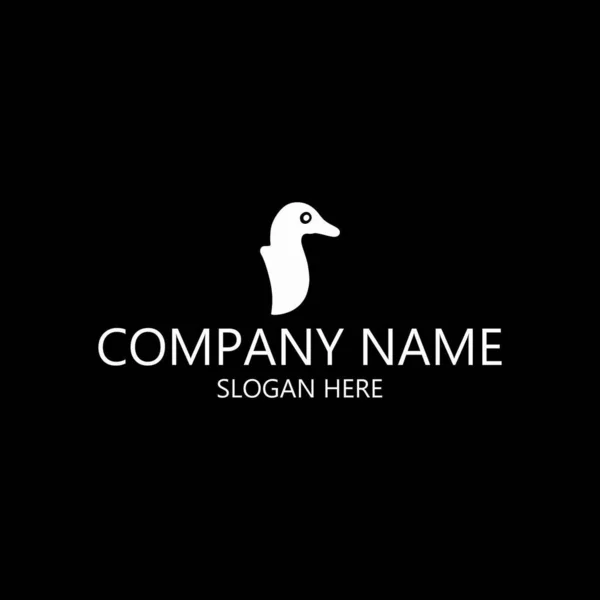 Kachní Hlava Ikona Kreativní Logo Šablona Pro Vaše Podnikání — Stock fotografie