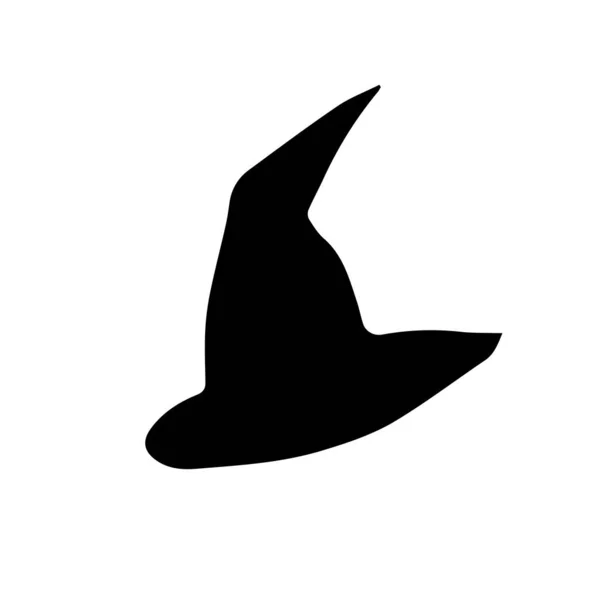 Icon Item Roupa Bruxa Malvada Hat Happy Rótulo Halloween Para — Vetor de Stock