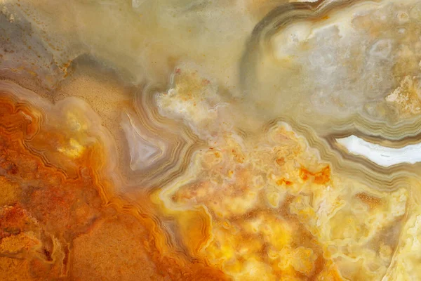 Супермакроизображение Полупрозрачного Светлого Агата Оранжевой Силикатной Породе Природный Камень — стоковое фото