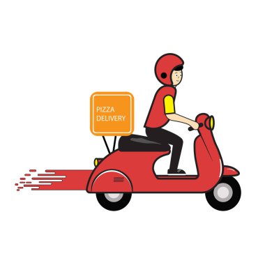 Motosikletli kuryeyle teslimat servisi.