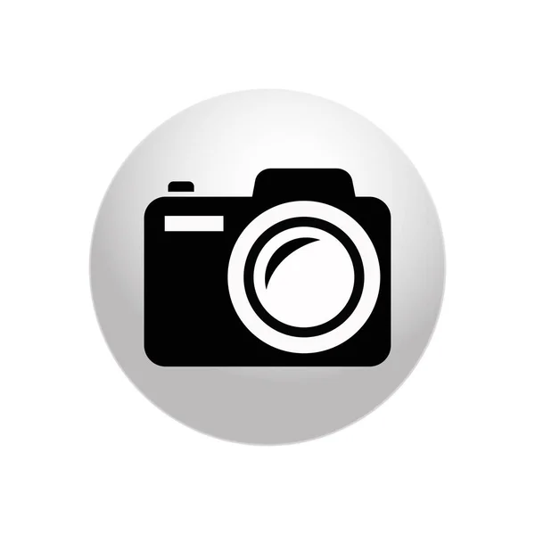 Photo Camera Icon White Background — Stock Vector