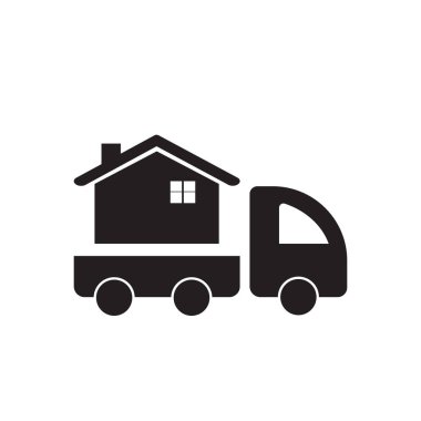 Beyaz arkaplanda ev simgesini taşı