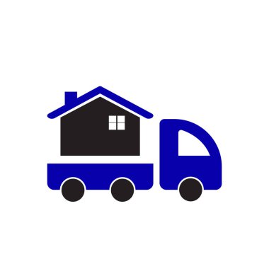 Beyaz arkaplanda ev simgesini taşı