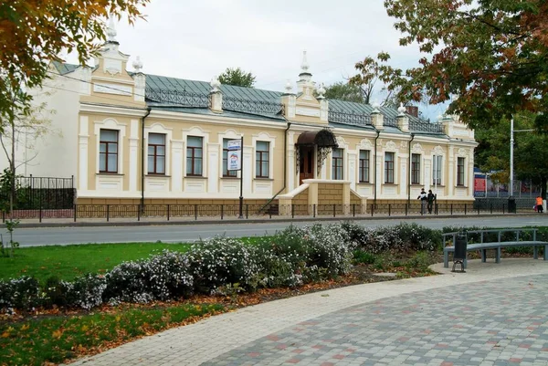 Ein Altes Haus Krasnodar Stadtzentrum Mit Historischen Gebäuden — Stockfoto