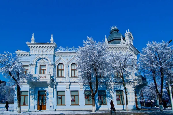 Una Vieja Casa Krasnodar Centro Ciudad Con Edificios Históricos —  Fotos de Stock