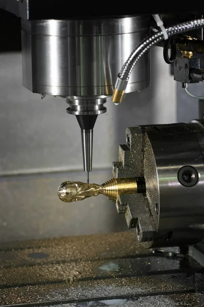 Machinale Bewerking Precisie Deel Door Cnc Verspanen Center — Stockfoto