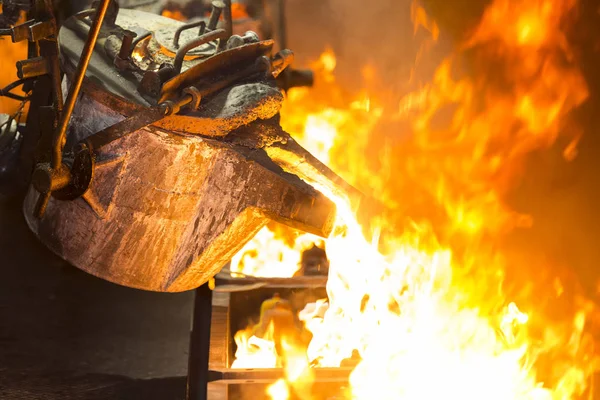 Metal Pouring Casting Line Production — Stock Photo, Image