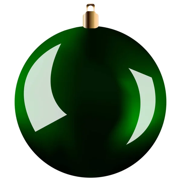 Groene bal voor kerstboom — Stockvector