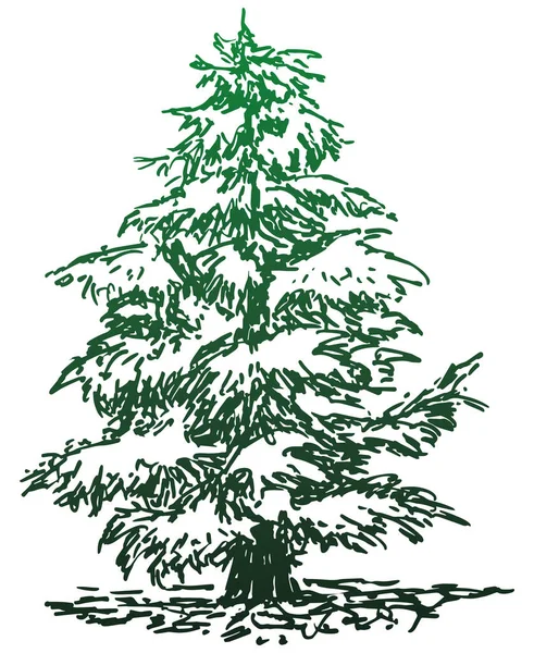 Vector moderne kerst groene boom — Stockvector