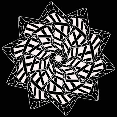Vektör modern mandala. Orijinal tasarım öğesi. Renkler için özet.