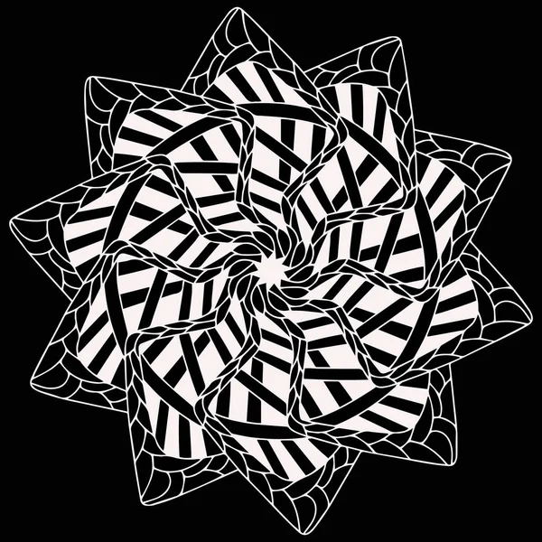 Vector Moderno Mandala Elemento Diseño Original Esquema Para Colorear — Archivo Imágenes Vectoriales