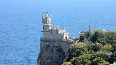 Yalta tanınmış kale kırlangıç yuvaya. Crimea 