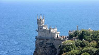 Yalta tanınmış kale kırlangıç yuvaya. Crimea 