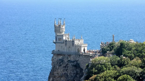 Известный Замок Ласточкино Гнездо Близ Ялты Крым Стоковая Картинка