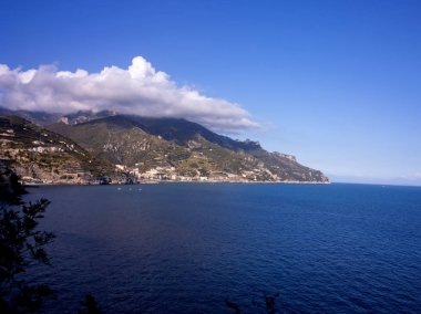 Kartpostal görünümü Amalfi, Amalfi Coast, Campania, İtalya.