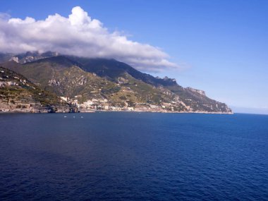 Kartpostal görünümü Amalfi, Amalfi Coast, Campania, İtalya.