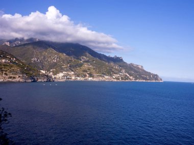 Kartpostal görünümü Amalfi, Amalfi Coast, Campania, İtalya.