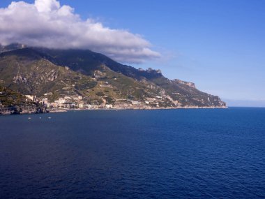 Kartpostal görünümü Amalfi, Amalfi Coast, Campania, İtalya.