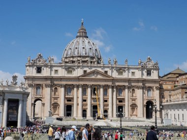 Roma 'daki Aziz Peter Bazilikası' nın ayrıntıları. Vatikan..