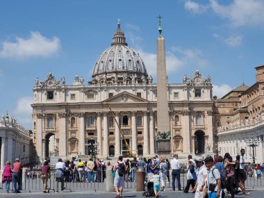 Roma 'daki Aziz Peter Bazilikası' nın ayrıntıları. Vatikan..