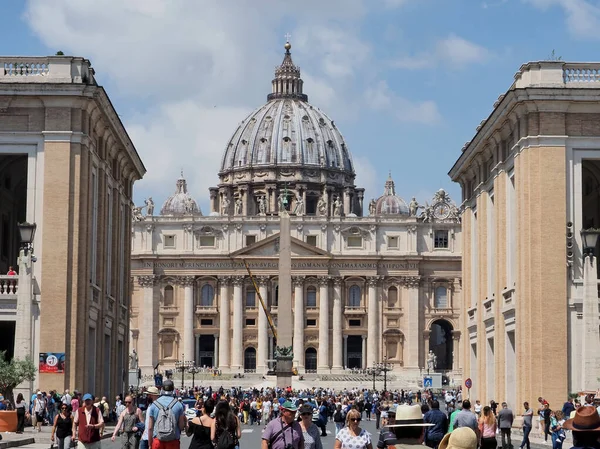 Dettaglio Della Cupola Della Basilica San Pietro Roma Vaticano — Foto Stock