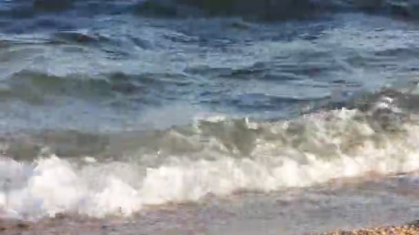 Bagno Mare Spiaggia Del Mar Nero Onde Del Mar Nero — Video Stock