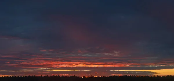 Céu Dramático Colorido Com Nuvem Pôr Sol — Fotografia de Stock