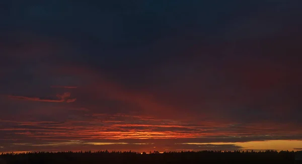 Céu Dramático Colorido Com Nuvem Pôr Sol — Fotografia de Stock